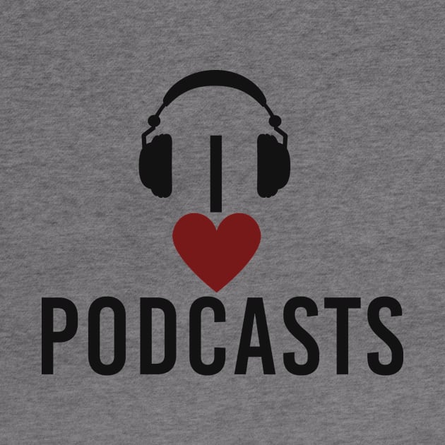 I love Podcasts Headphones by Mellowdellow